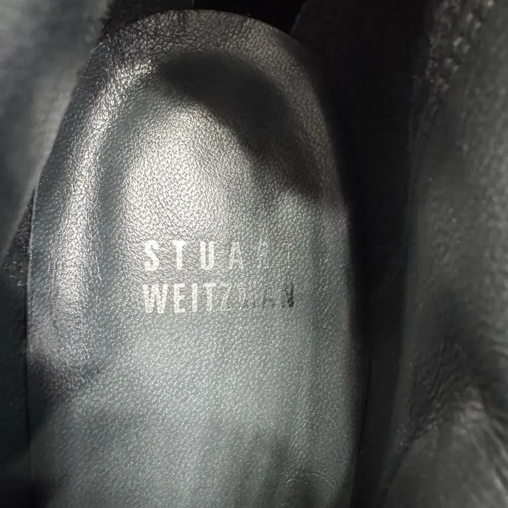 Stuart Weitzman Black Over The Knee Thigh High Suede Leather Boots Size 8